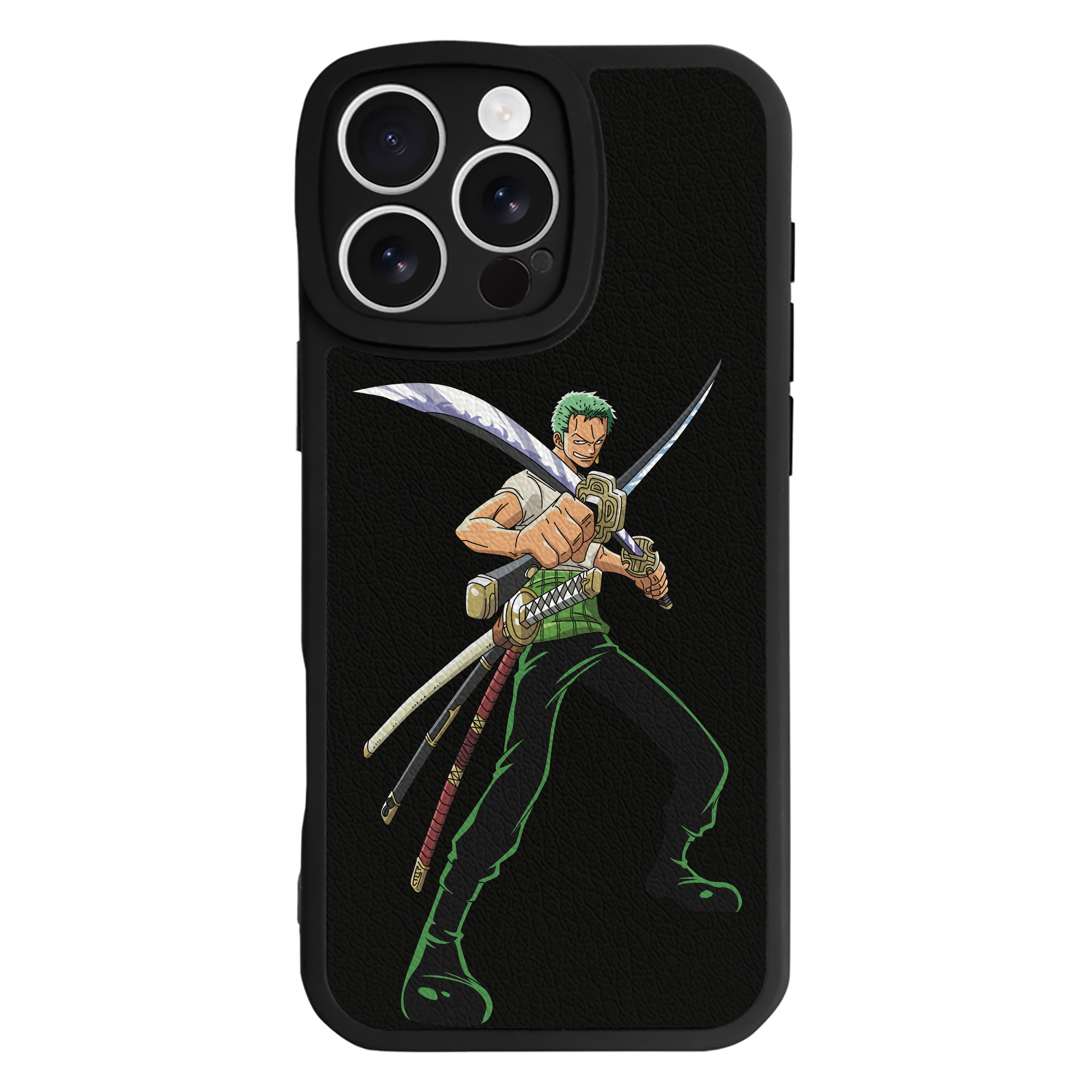 （画像用） ワンピース ロロノア・ゾロ ONE PIECE Roronoa Zoro 【iPhone 16シリーズ対応】シリコンスマホケース（レザー調） 材質：シリコン